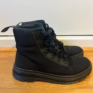 Dr. Martens Black Lace-Up Combat Utility Work Wear Boots